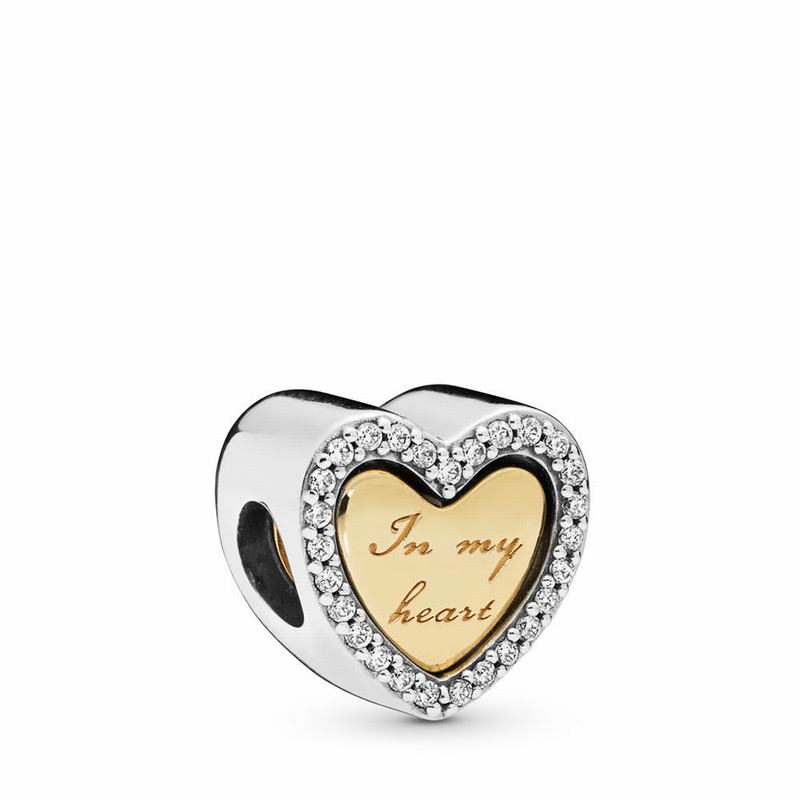 Pandora In My Heart Charm - Pandora Shine/Sterling Silver/Cubic Zirconia - Canada | EF1454MX